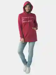 Туника с капюшоном "EVERYTHING IS POSSIBLE" ФТ1345П2 бордовый, KLERY