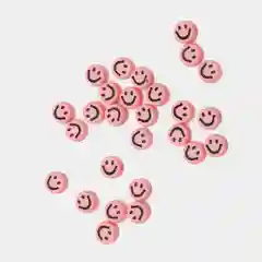 Розовый овальные бусины улыбающееся лицо для создания украшений (50 шт.)