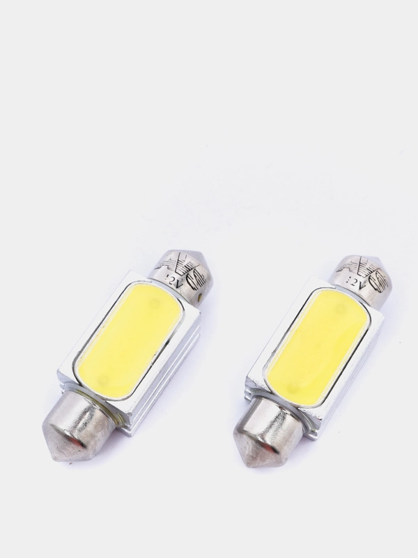 Лампа светодиодная, белая, T11, (SV8.5) 36mm 2W HIGH POWER, 2 шт
