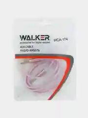 Розовый aux кабель 3,5 х 3,5 мм WALKER WCA-174