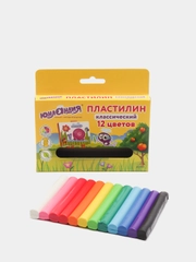 Пластилин классический "ЮНЛАНДИК-ЖИВОПИСЕЦ", 12 цветов, 240 г