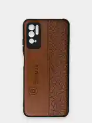 Шоколадный чехол Xiaomi Poco M3 Pro / Redmi Note 10T, Сяоми Поко М3 Про из эко кожи Baseus