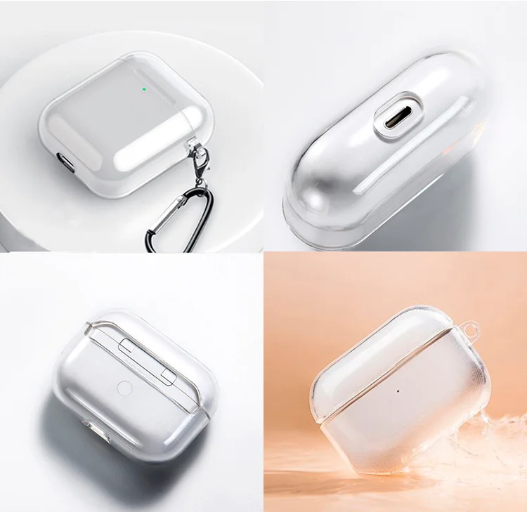 Силиконовый прозрачный чехол для Apple Airpods Pro