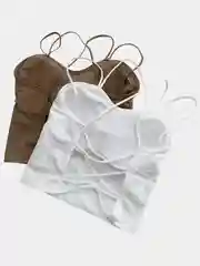 Белый топ женский с открытой спиной