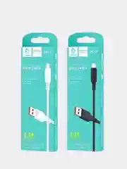Кабель USB на Micro USB 2.4A с быстрой зарядкой,1 метр,белый и черный