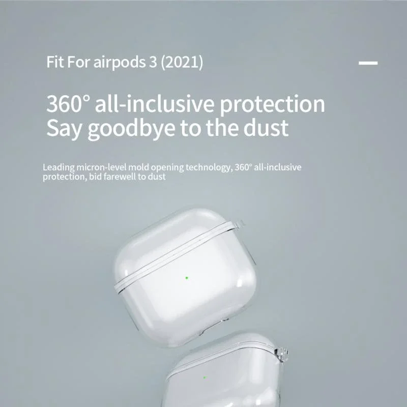 Силиконовый прозрачный чехол для Apple Airpods 3 поколения