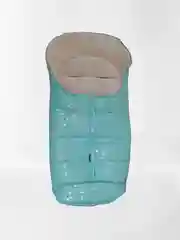 Бирюзовый детский зимний меховой конверт