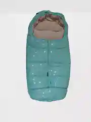 Бирюзовый детский зимний меховой конверт