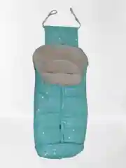 Бирюзовый детский зимний меховой конверт