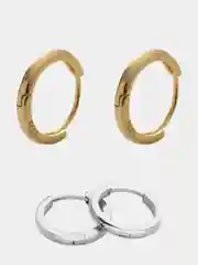 Серьги-кольца (конго) из стерлингового серебра