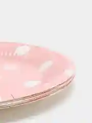 Розовый тарелки одноразовые, для праздника "Горошек", 10 шт/уп