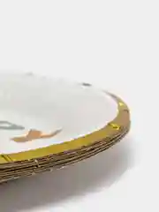 Белый тарелки одноразовые, для праздника "С днём рождения", 10 шт/уп