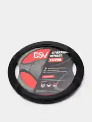 Оплетка на руль DSV диаметр 37-39 см М искусственная кожа с сеткой, черная