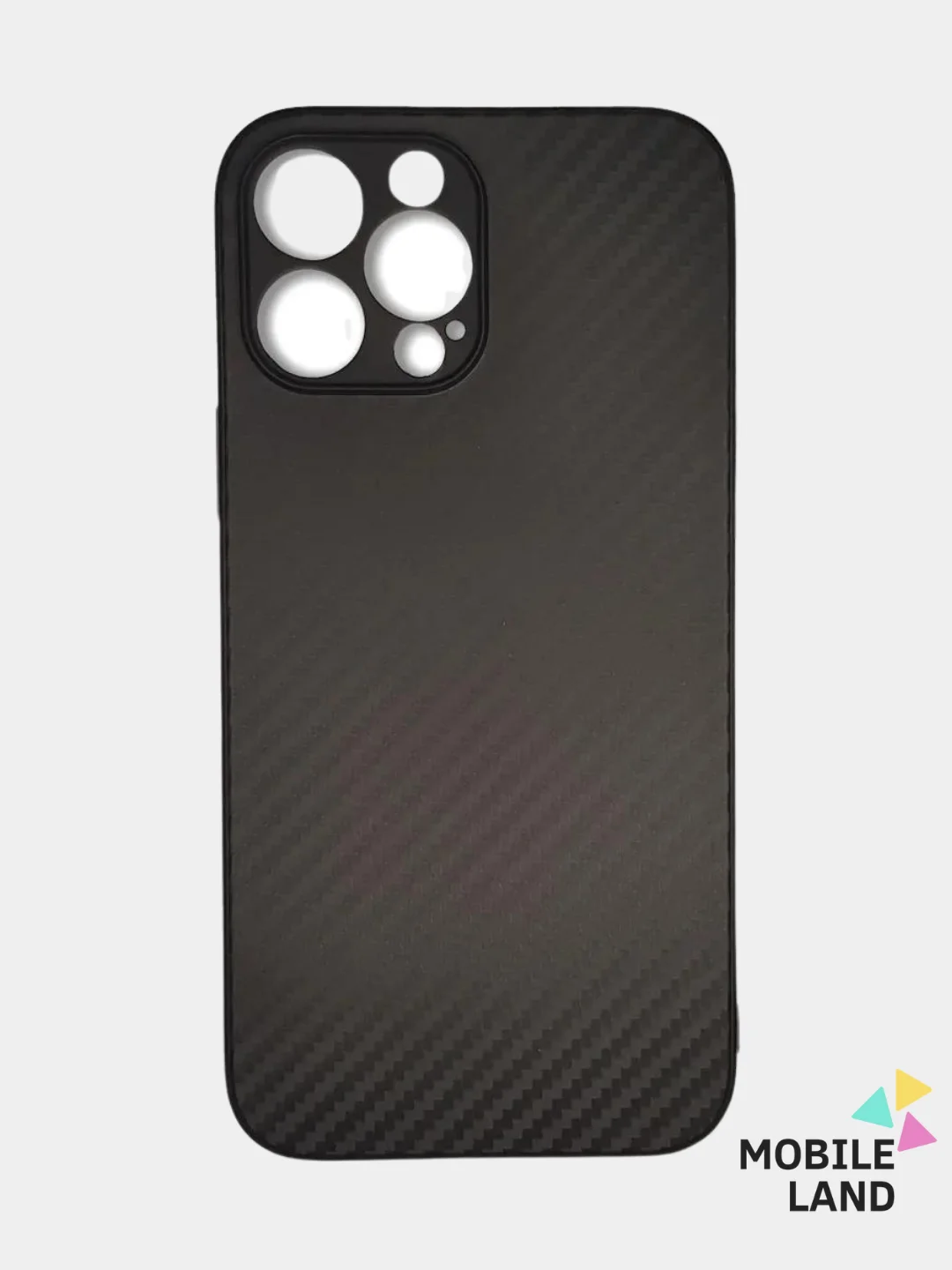 Чехол для iPhone 13 / 13PRO / 13PROMAX с защитой камеры, карбон , черный