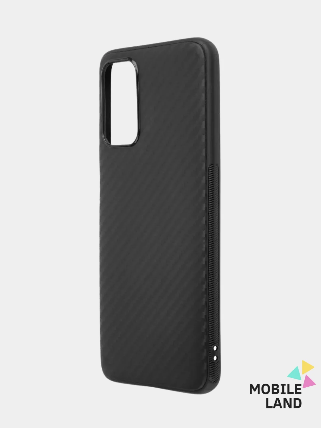 Чехол для Xiaomi Poco M3 / Redmi 9T текстура карбон , черный