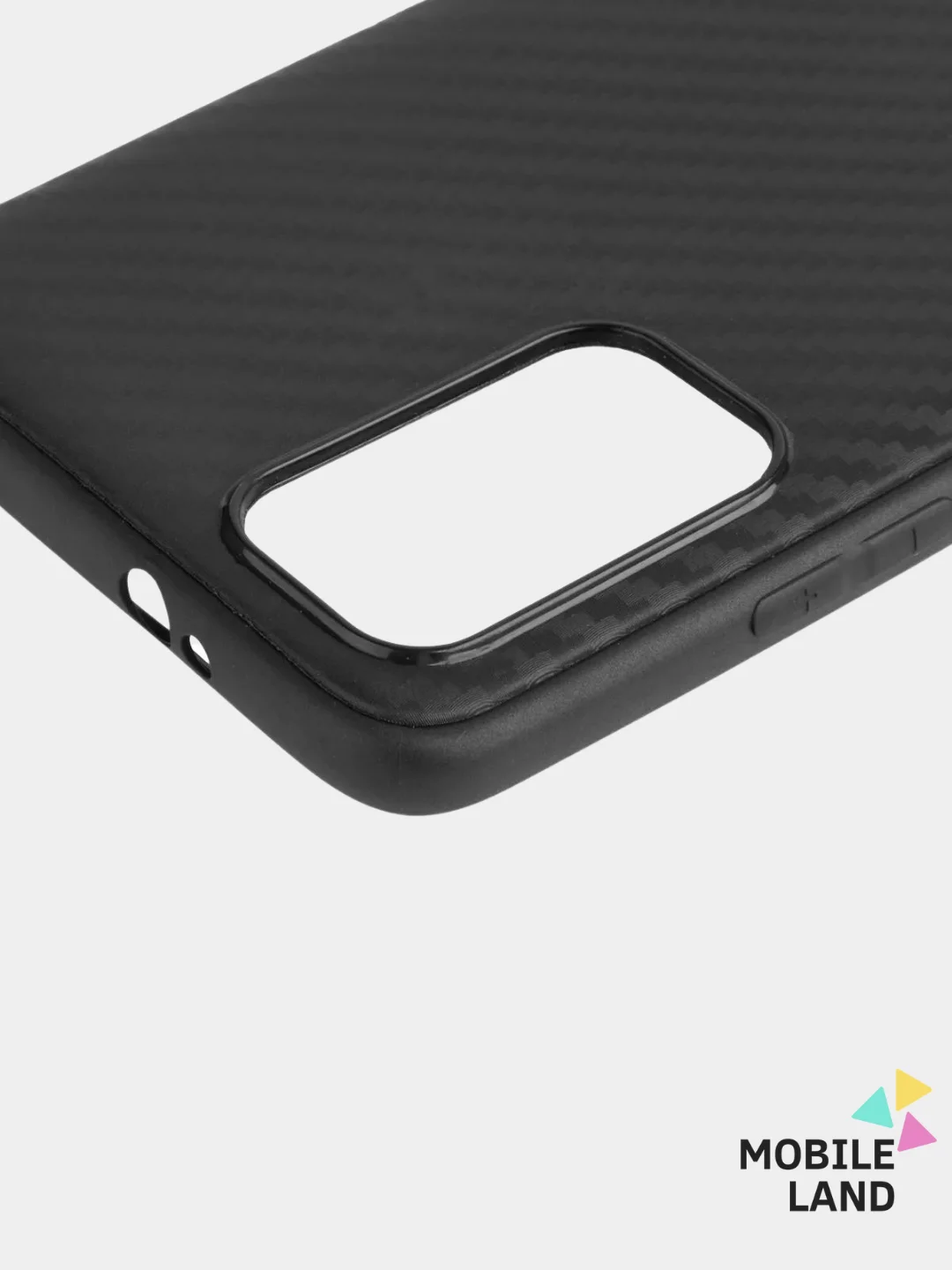 Чехол для Xiaomi Poco M3 / Redmi 9T текстура карбон , черный