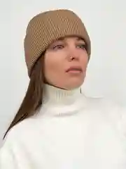 Зелёный хаки шапка женская зимняя, простая вязка