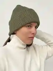 Белый шапка женская зимняя, простая вязка