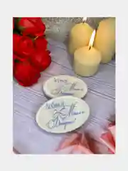 Небесно-голубой сувенирное мыло-открытка