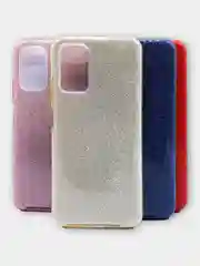 Золотой чехол силиконовый с блестками для  Xiaomi Redmi 9T Противоударный чехол