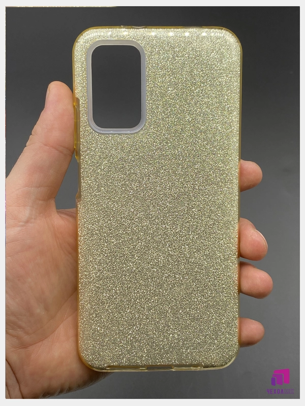 Чехол силиконовый с блестками для  Xiaomi Redmi 9T Противоударный чехол