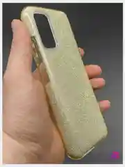 Золотой чехол силиконовый с блестками для  Xiaomi Redmi 9T Противоударный чехол