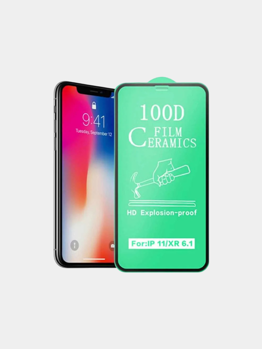 Неломающаяся защитное броне стекло для iPhone X/XS/XR/11/11Pro/12Mini/12Pro  Max, глянцевая купить по цене 69 ₽ в интернет-магазине KazanExpress