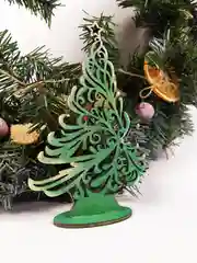 Прозрачный деревянное ёлочное украшение, сборное