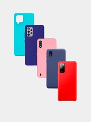 Чехол для Samsung A42, 72, A01, A01 Core, A11 матовый силиконовый, цветные
