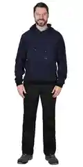 Черный толстовка спортивная флисовая