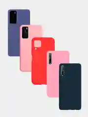 Синий чехол для Huawei P40, P40 Pro матовый силиконовый