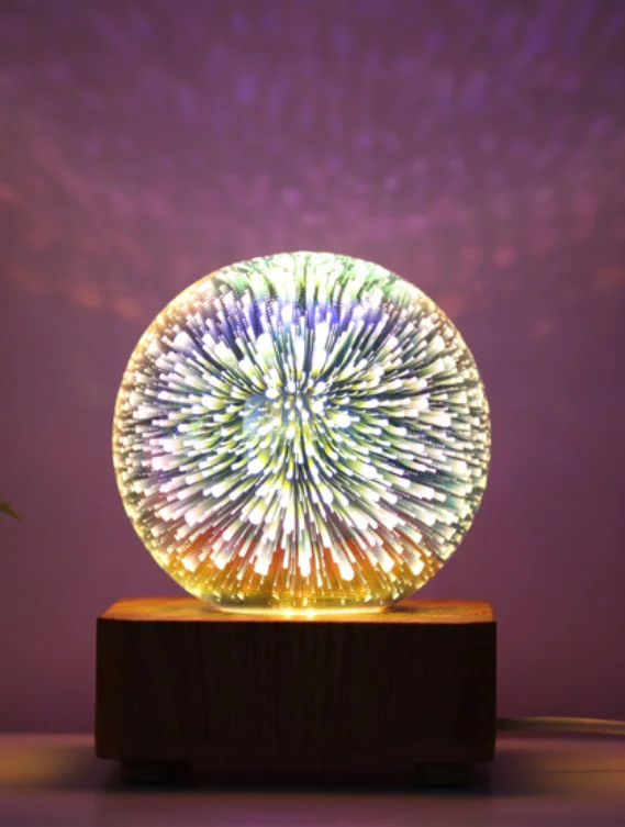 Алый светодиодный 3D ночник LED