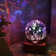 Синий светодиодный 3D ночник LED