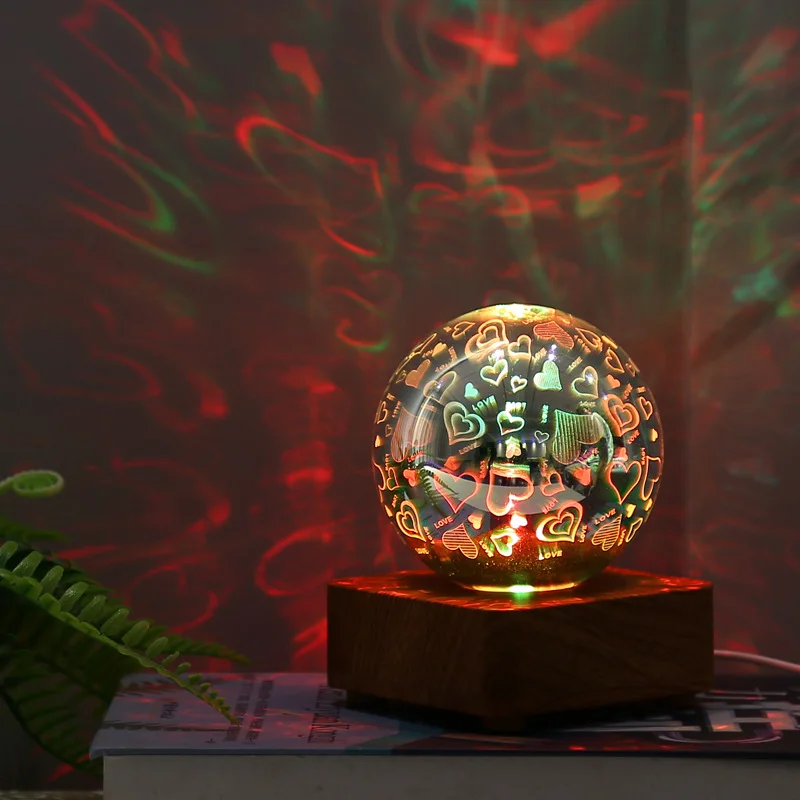 Желтый светодиодный 3D ночник LED