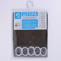 Штора для ванной комнаты Доляна Шоколад, 180х180 см, полиэстер