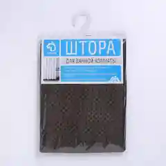 Штора для ванной комнаты Доляна Шоколад, 180х180 см, полиэстер