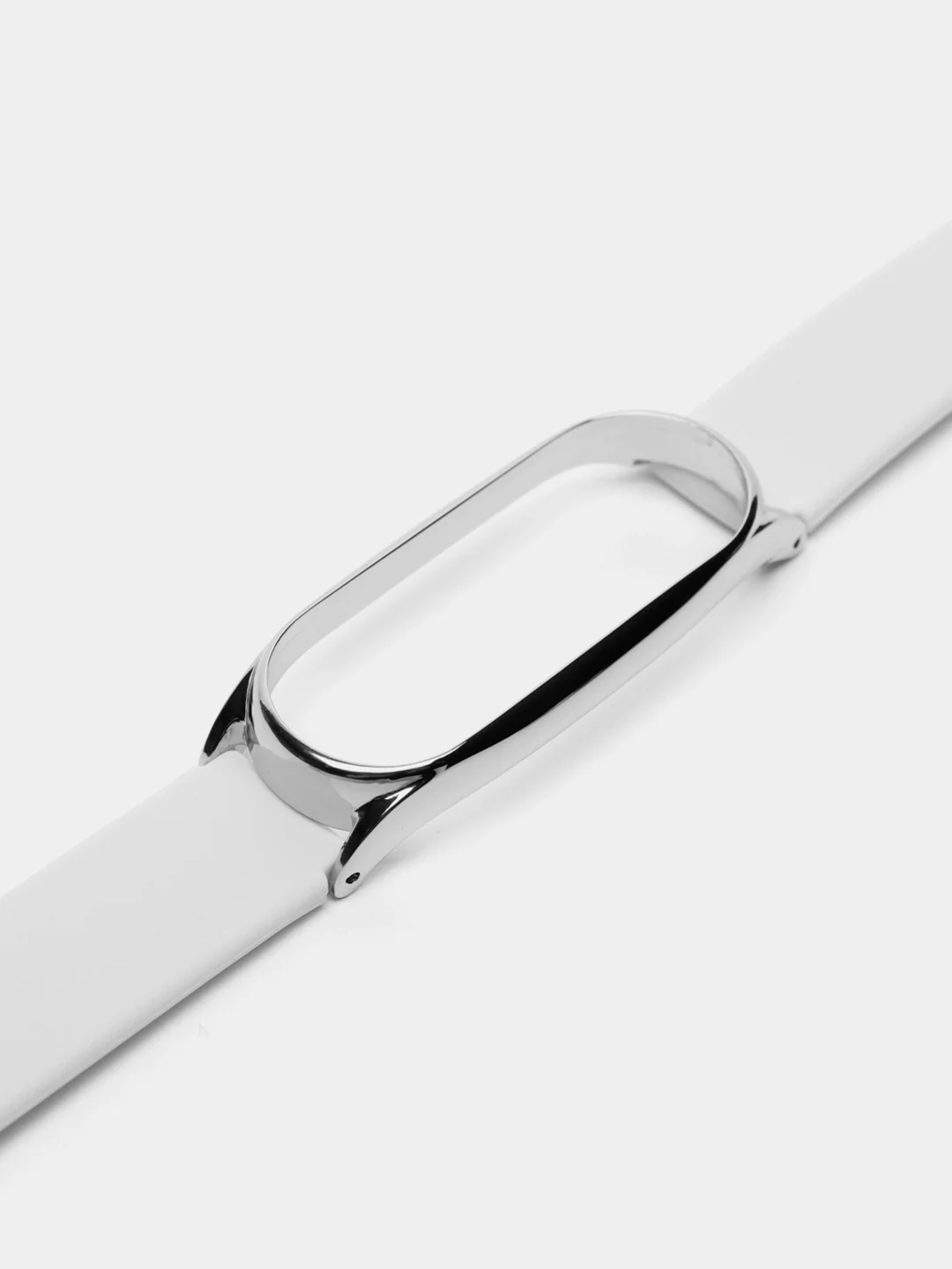 Белый ремешок для Xiaomi mi band 3, 4, 5, 6, фирменный силиконовый, с металлической капсулой