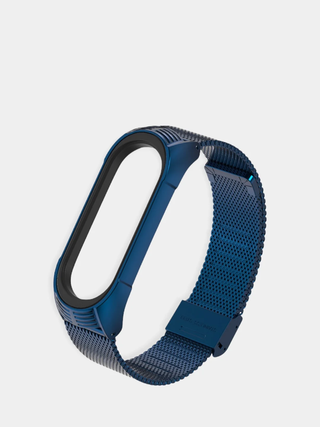 Синий ремешок для Xiaomi Mi band 3, 4, 5, 6, металлический стальной фитнес браслет
