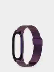 Фиолетовый металлический ремешок для Xiaomi Mi band 3, 4, 5, 6