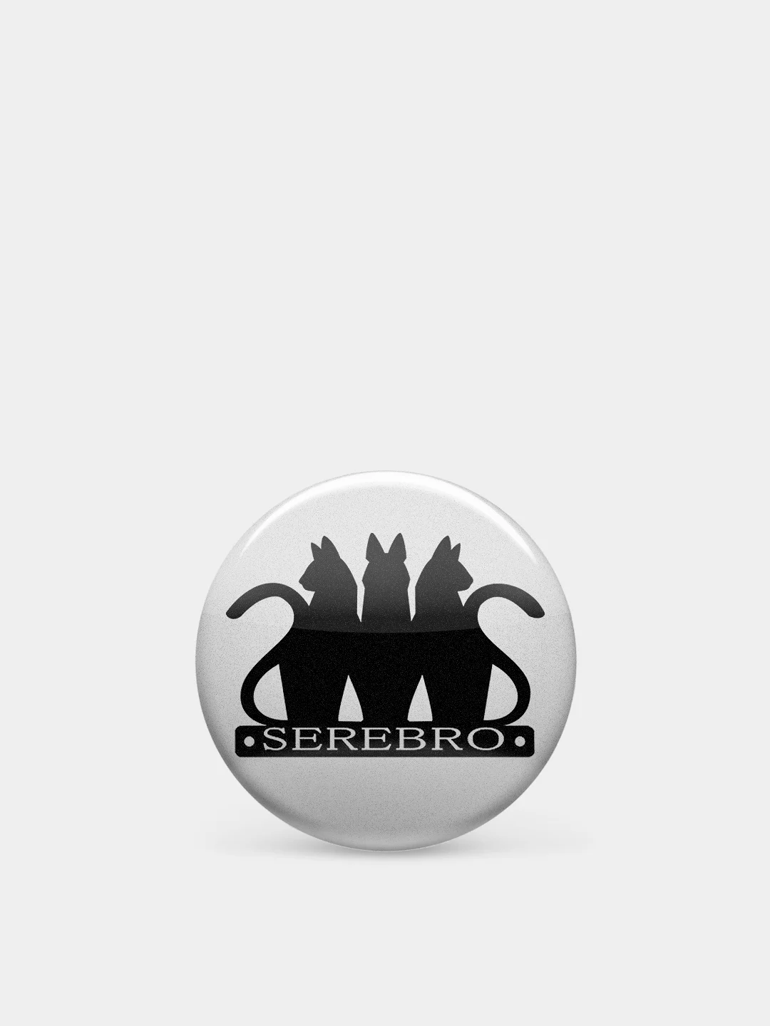 Черный значок "Серебро", 37 мм