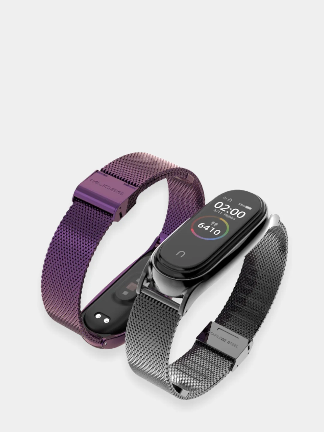 Металлический ремешок для Xiaomi Mi band 3, 4, 5, 6