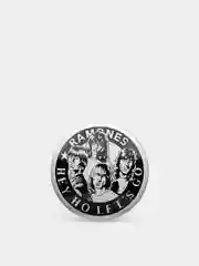 Серый значок "Ramones", 37 мм