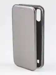 Серебряный чехол книжка для Samsung Galaxy A01, Самсунг А01