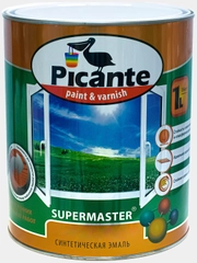 Эмаль глянцевая по дереву и металлу Picante SUPERMASTER RAL-1129 слоновая кость, 0,75 кг