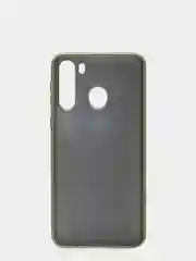 Хаки чехол для Samsung A21 2020/A215F, пластиковый прозрачный матовый, стенка с бампером