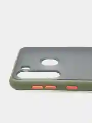 Хаки чехол для Samsung A21 2020/A215F, пластиковый прозрачный матовый, стенка с бампером