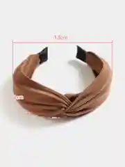 Ободок однотонный для волос с узелком