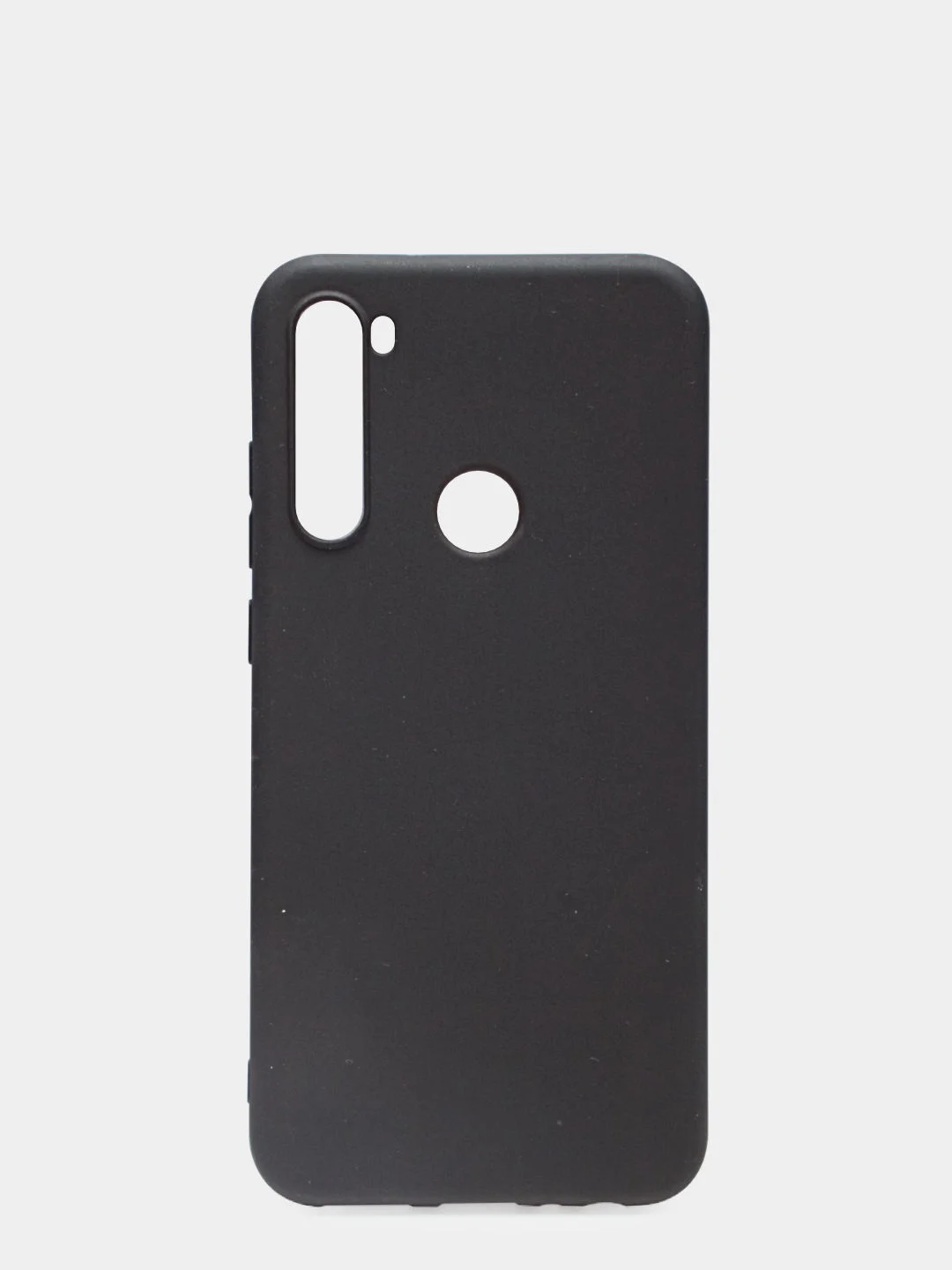 Черный чехол для Xiaomi Redmi Note 8T силиконовый матовый однотонный