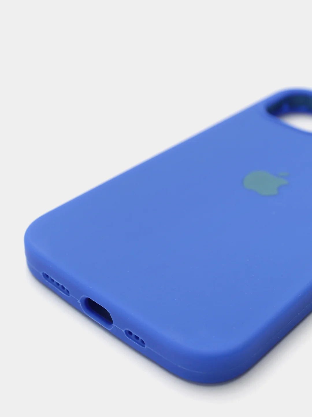 Индиго чехол Silicone Case для iPhone 13 с закрытым низом