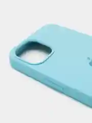 Голубой чехол Silicone Case для iPhone 13 с закрытым низом